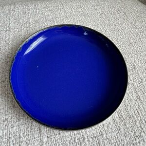 CATHRINEHOLM *SUPER RARE* 5” BLUE WITH STAINLESS GLOSSY COASTER